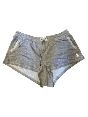 Reebok Womens Gray Drawstring Shorts Size XXXL Cotton Blend